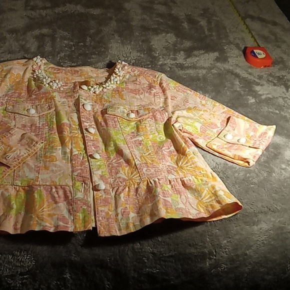 Ruby Rd Beaded Short Jacket 14 Colorful Denim-like - Picture 5 of 14